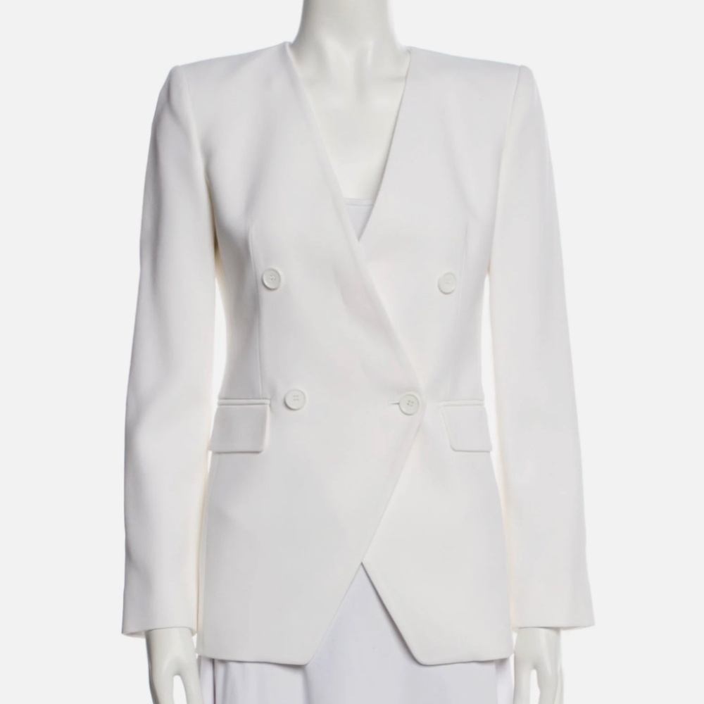 Michael Kors Collection Blazer New W/ Tags Size: XS | US 0 White Double Breasted